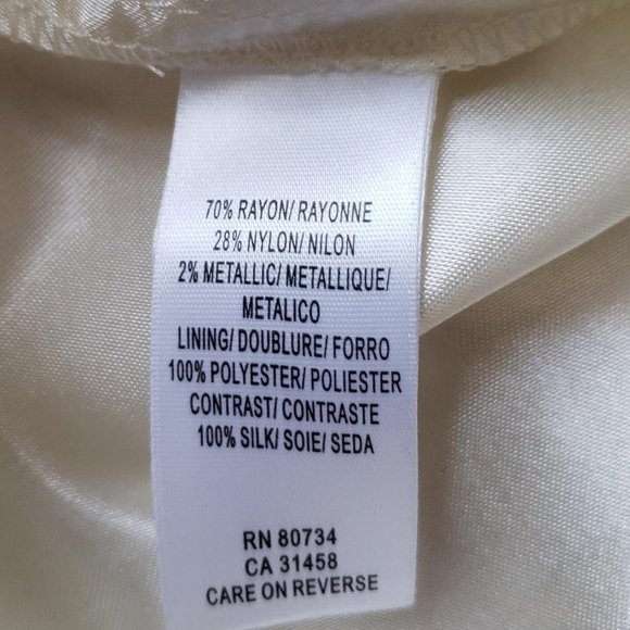 NWT BCBGMaxAzria Champagne Strapless Lace Dress (Cream, Size 2) - Picture 8 of 9